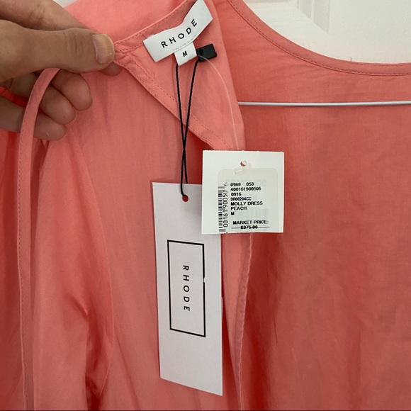 Rhode Molly Peach Dress NWT Size M - Picture 8 of 8